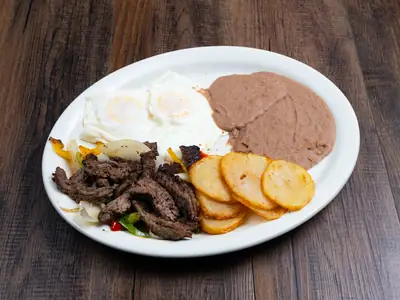 Foto: plato de fajita con huevo