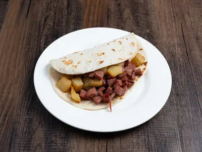 Foto: papa y salchicha